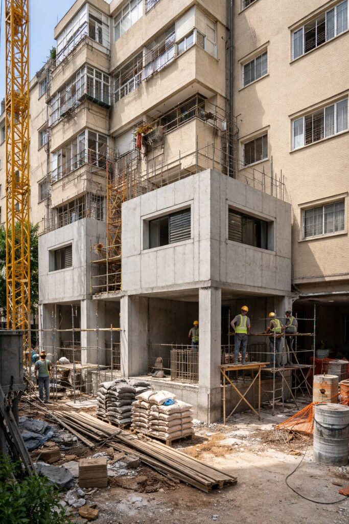 בניית ממ"ד בבית משותף
